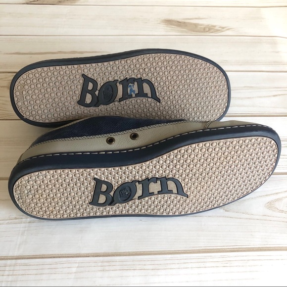 BORN vintage blue grey leather corduroy lace up shoes - Picture 5 of 12